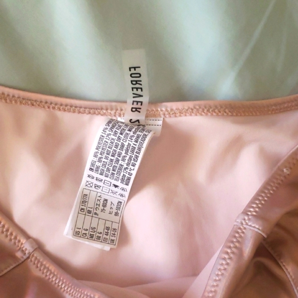 Rose Gold High Rise Bikini bottom - Picture 4 of 4